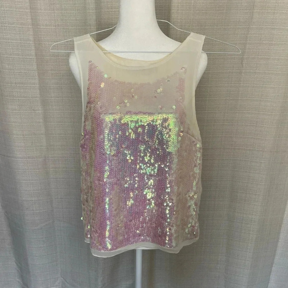 Women's Sequin MM Couture Tank Top Blouse - Sz. M - Picture 1 of 3